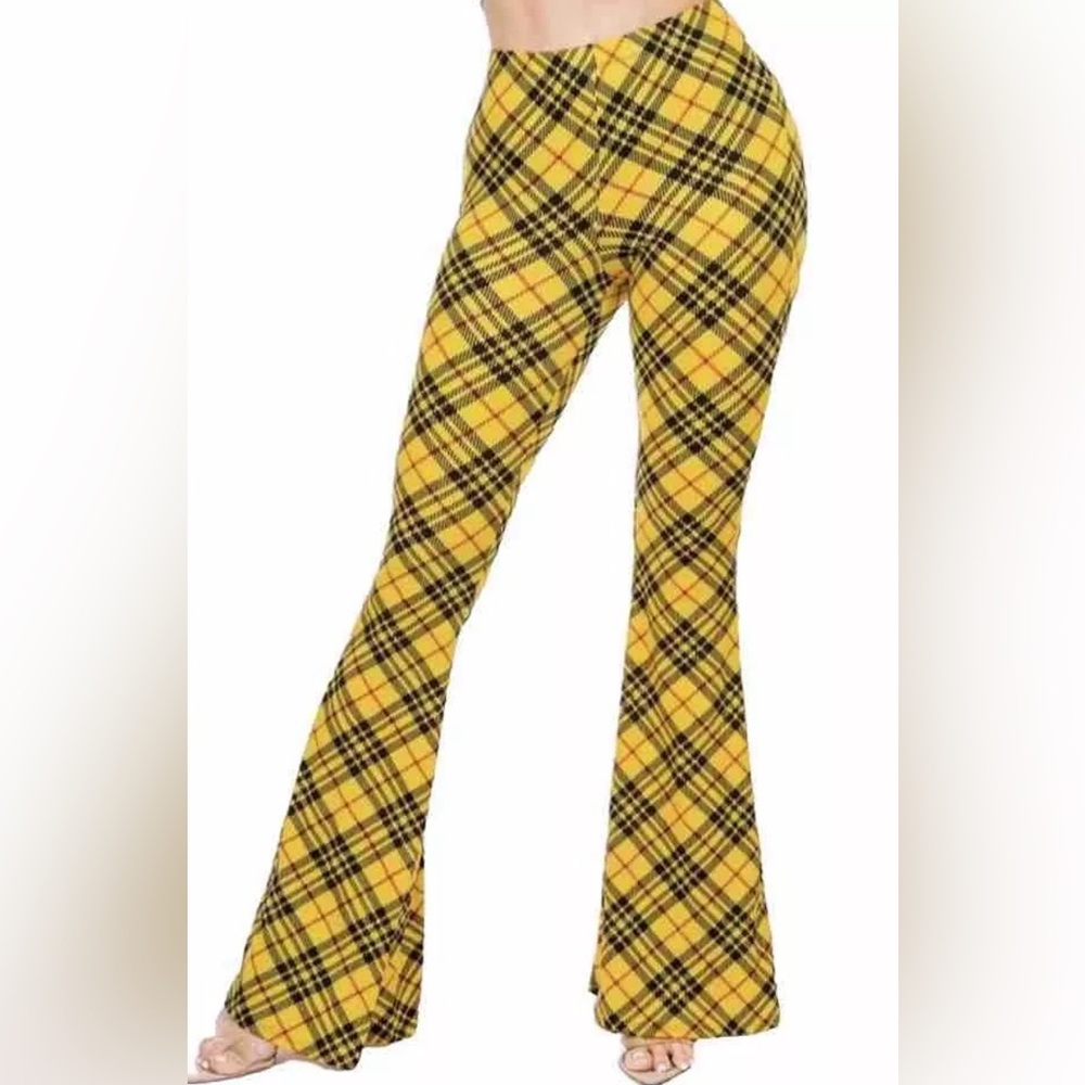 Clueless Bell Bottom Leggings Rave Cosplay 90’s Party Pants New Y2K Style Mod